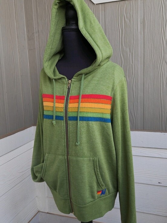 Aviator Nation Tops - Aviator Nation Size S 5 Stripe Zip-Up Hoodie Unisex